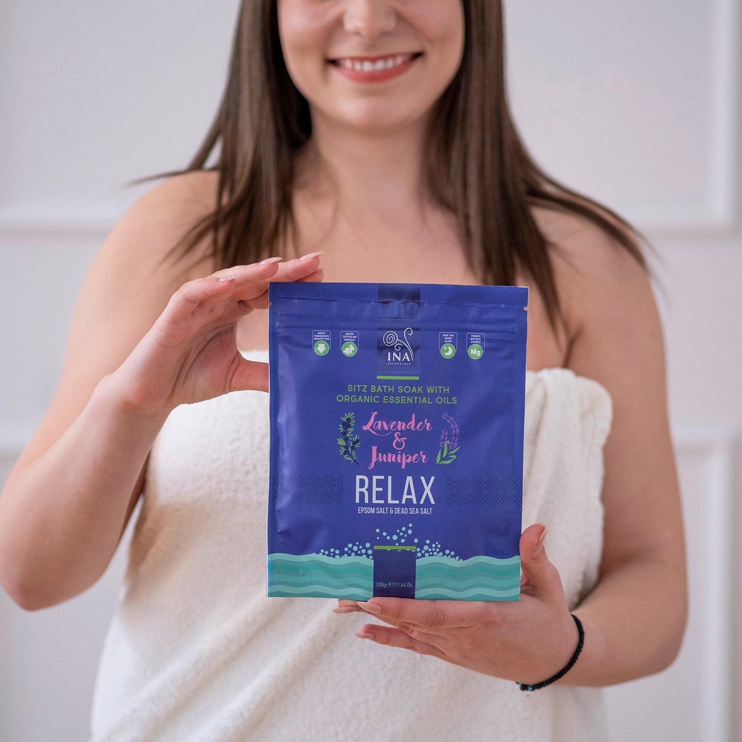 Relax – Άλατα μπάνιου με λεβάντα και Άρκευθο για χαλάρωση και ΑΝΑΚΟΥΦΙΣΗ από το άγχος Cosmetics InaEssentials Ελλαδα