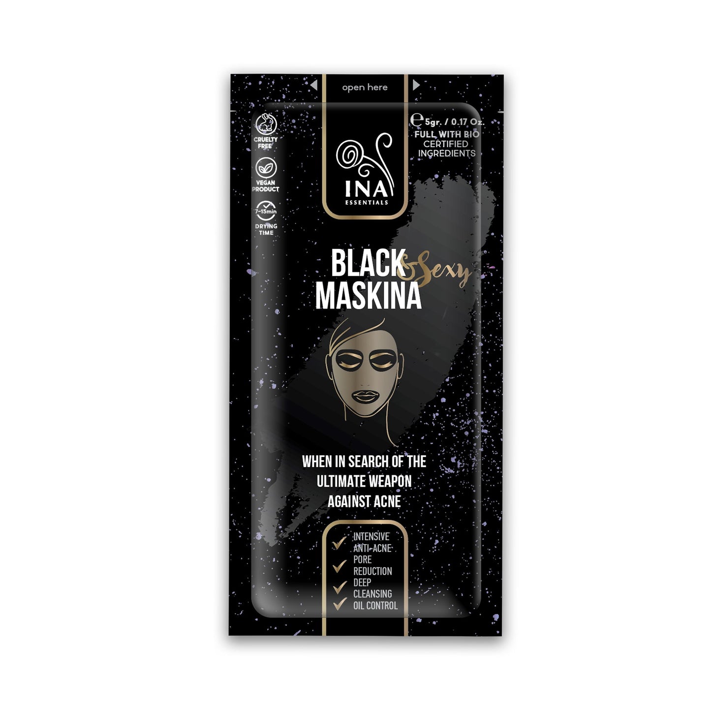 Μαύρη Maskina - για ΠΡΟΒΛΗΜΑΤΙΚΟ δέρμα (5g) InaEssentials.UK