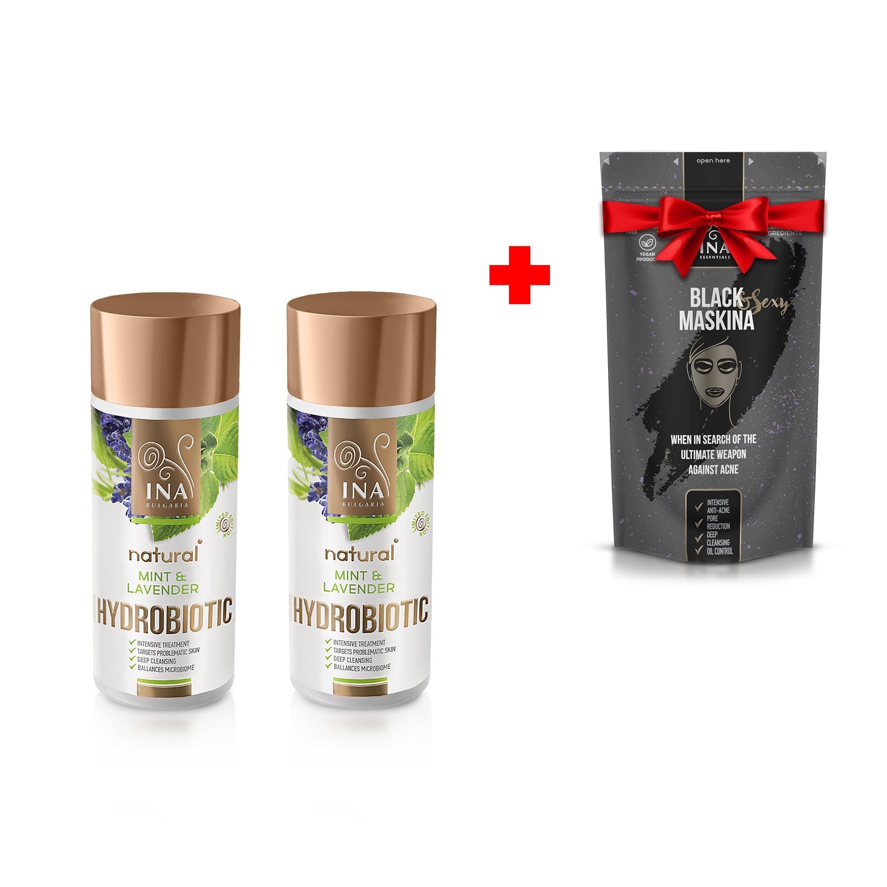 2 Hydrobiotic- Λεβάντα και Μέντα + Δωρεάν Μάσκα Προσώπου Μαύρη Maskina InaEssentials Ελλαδα
