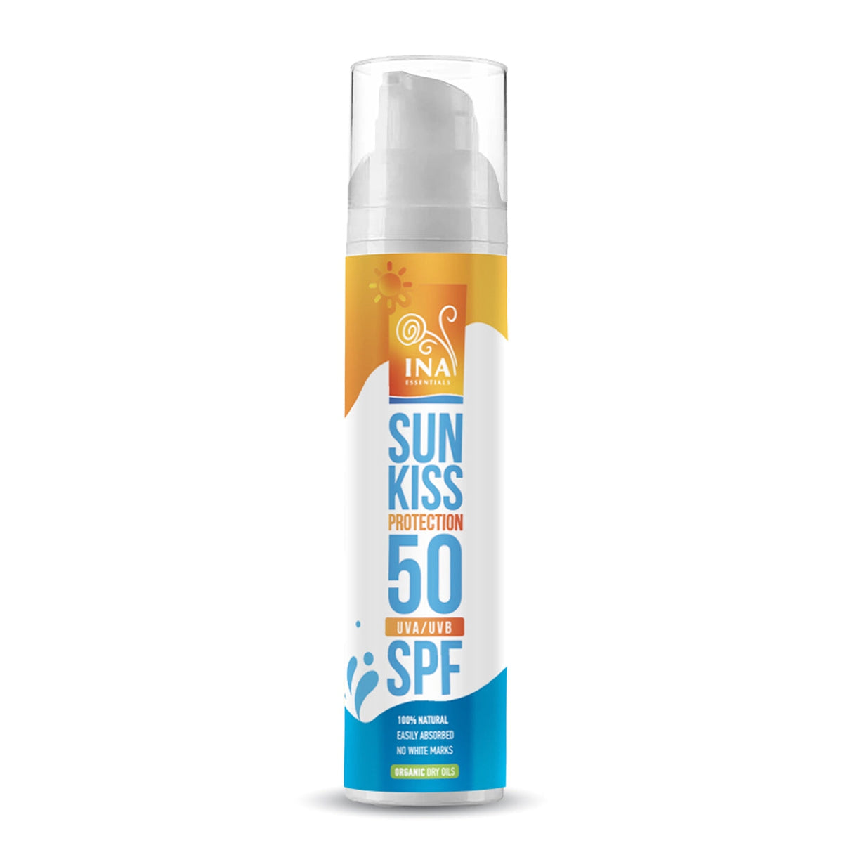 100% φυσικό αντηλιακό για πρόσωπο και σώμα με SPF 50 και βιολογικό λευκή ελάτη InaEssentials Ελλαδα 