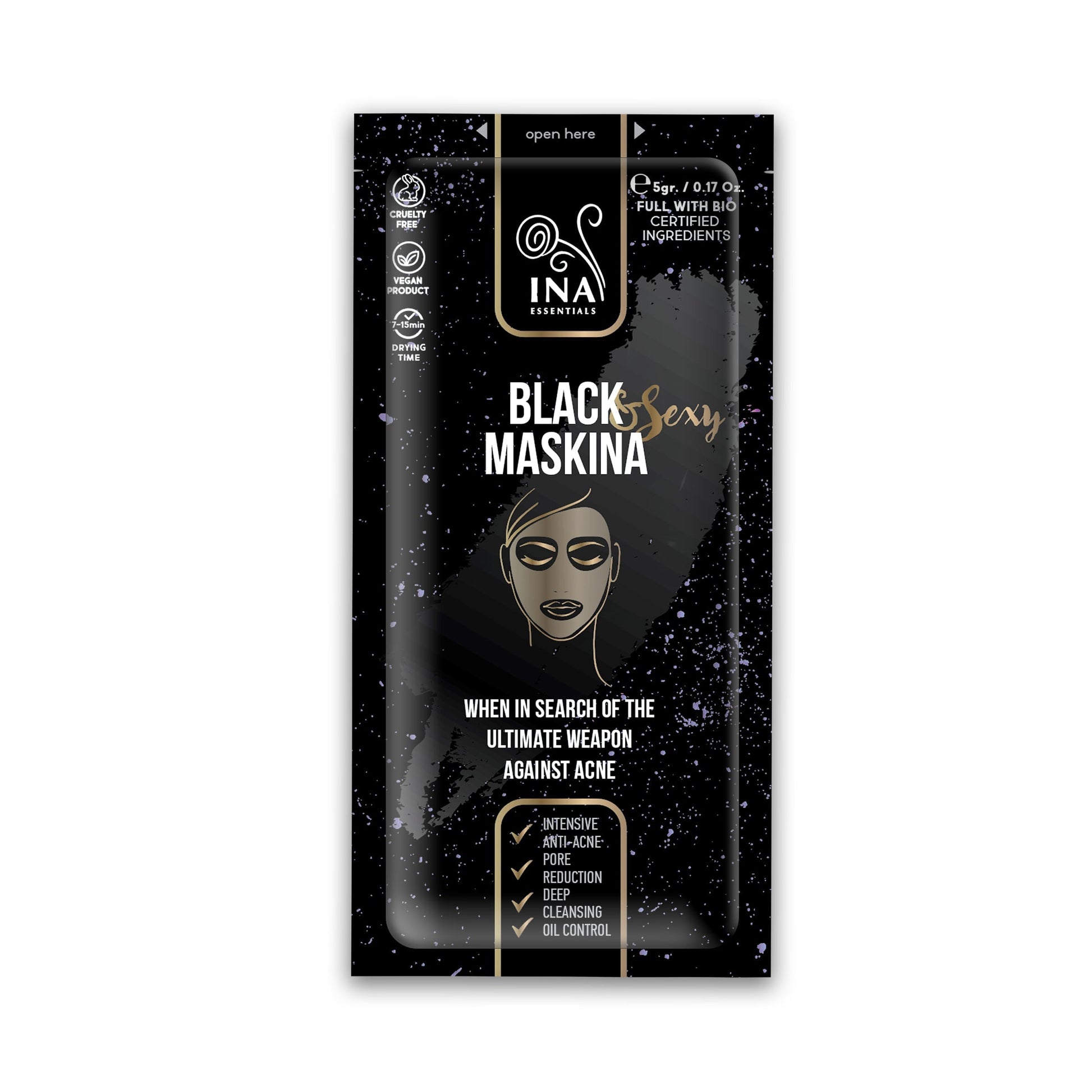 Μαύρη Maskina - για ΠΡΟΒΛΗΜΑΤΙΚΟ δέρμα (5g) InaEssentials.UK 